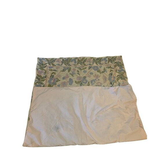 Vintage Floral Wool & Cotton Tapestry Rug 60"x 45" Kashmiri Chain Stitch - Picture 3 of 3